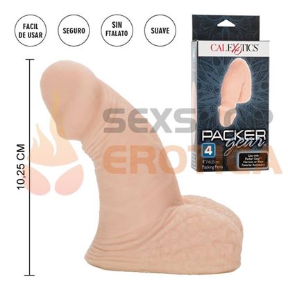 Packer Gear dildo de 10 cm con testiculos